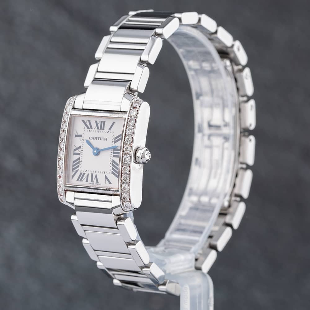 Cartier Tank Frankaise Watch Small Model, Quartz Movement, Steel, Diamonds W4TA0008