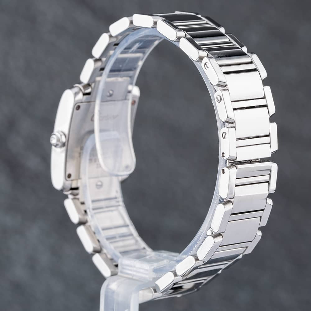 Cartier Tank Frankaise Watch Small Model, Quartz Movement, Steel, Diamonds W4TA0008