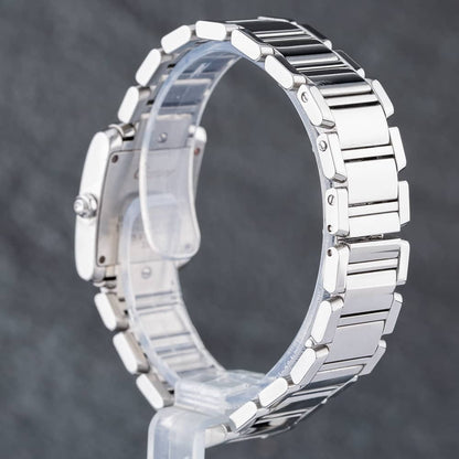Cartier Tank Frankaise Watch Small Model, Quartz Movement, Steel, Diamonds W4TA0008