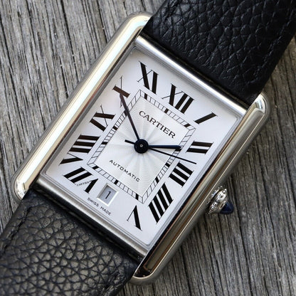 Cartier Tank Must Extra-Large Model Automatic Movement Steel Leather WSTA0040