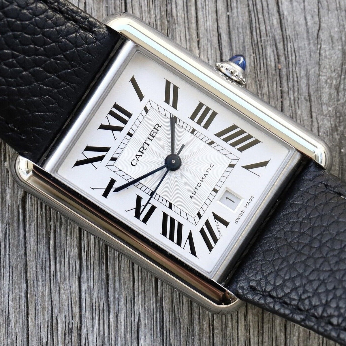 Cartier Tank Must Extra-Large Model Automatic Movement Steel Leather WSTA0040