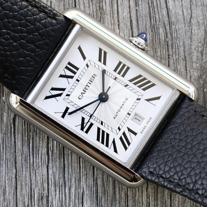 Cartier Tank Must Extra-Large Model Automatic Movement Steel Leather WSTA0040