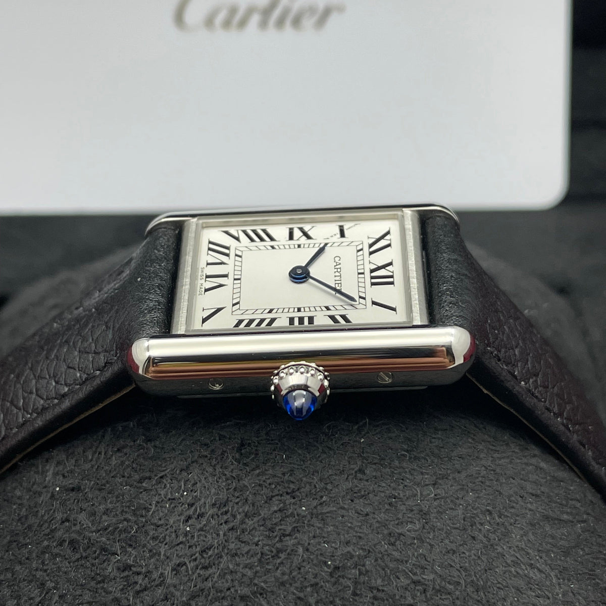 Cartier Tank Must, Small model, quartz movement, steel, leather WSTA0042