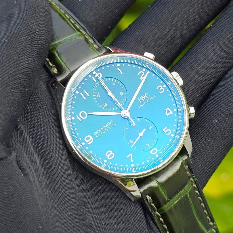 IW371615 IWC Portugieser Chronograph Green Dial Mens Watch