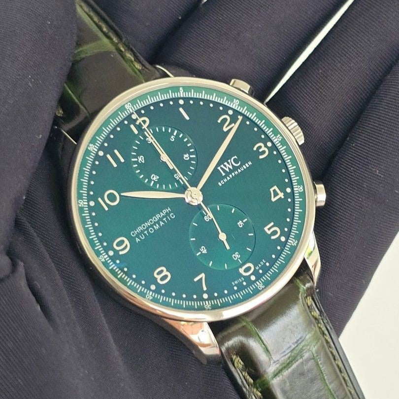 IW371615 IWC Portugieser Chronograph Green Dial Mens Watch