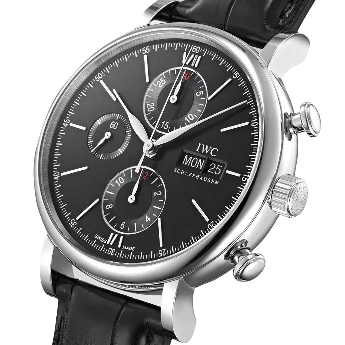 IW391008 IWC Portofino Chronograph Automatic Mens Black Watch