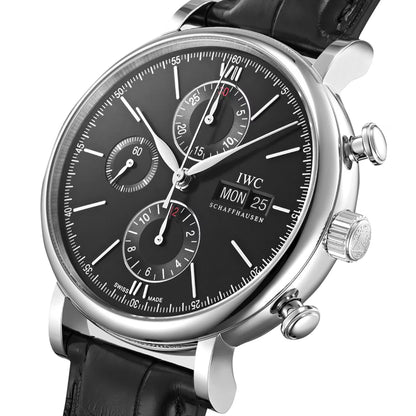 IW391008 IWC Portofino Chronograph Automatic Mens Black Watch