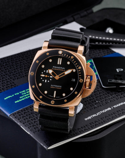 Luminor Submersible 42mm PAM974 VSF Rose Gold Black Dial OP XXXIV