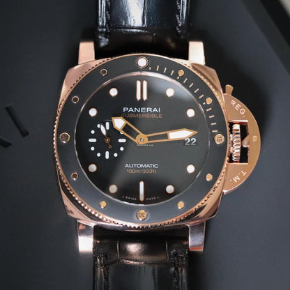 Luminor Submersible 42mm PAM974 VSF Rose Gold Black Dial OP XXXIV