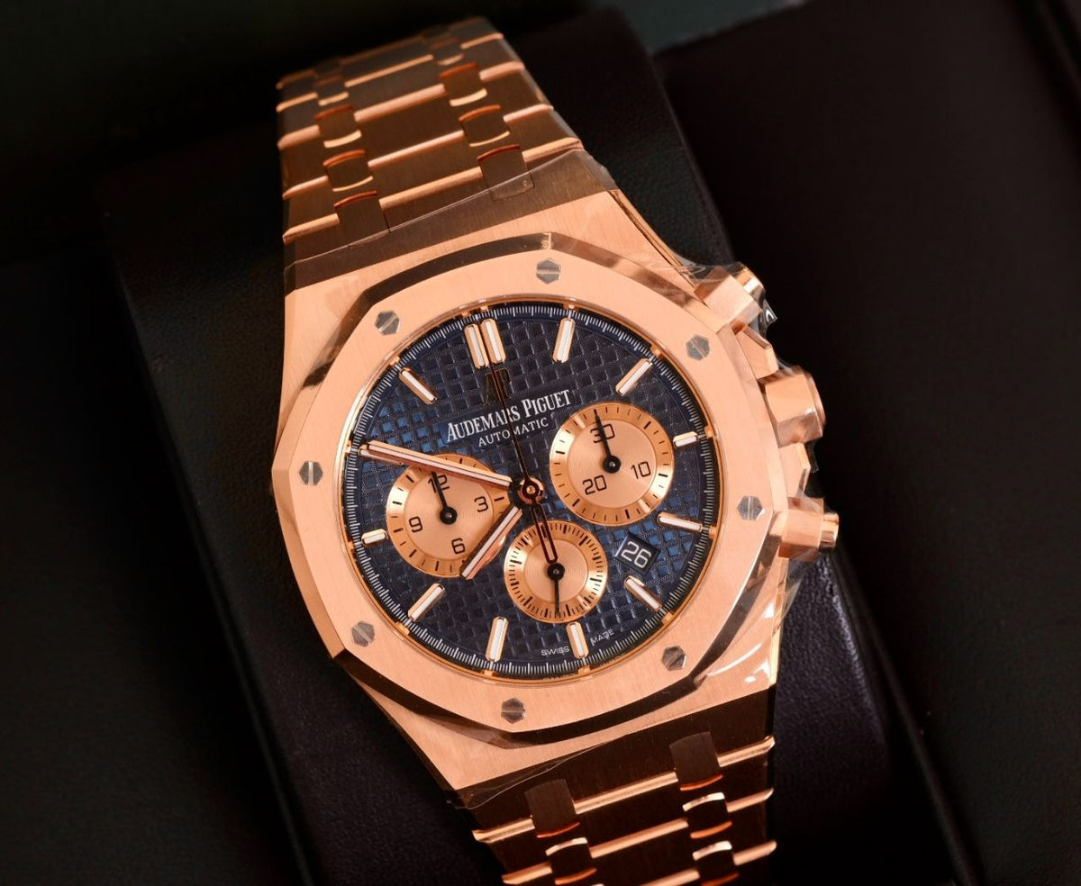 Luxury Audemars Piguet Royal Oak Selfwinding Chronograph 18K Rose Gold Watch 26331Oroo1220Or01