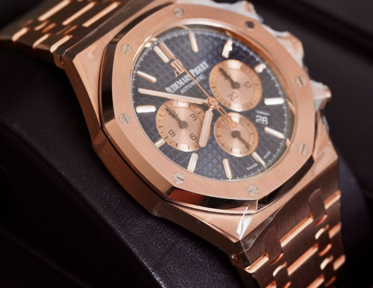 Luxury Audemars Piguet Royal Oak Selfwinding Chronograph 18K Rose Gold Watch 26331Oroo1220Or01