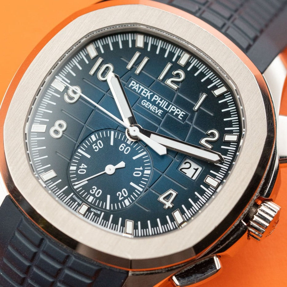 Luxury Patek Philippe Aquanaut White Gold Blue Dial 5968G-001