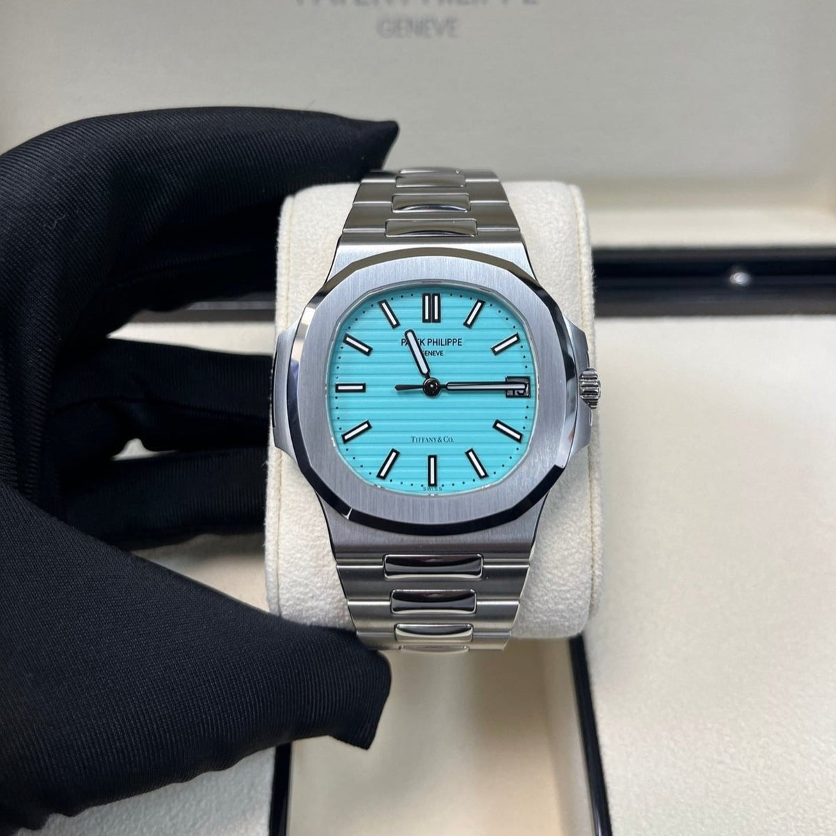 Luxury Patek Philippe Nautilus Tiffany & Co. Blue Dial