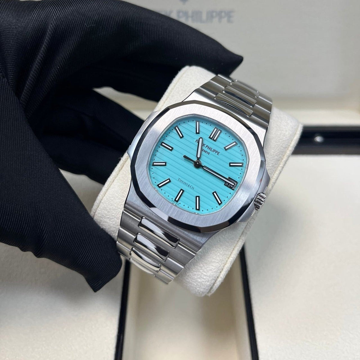Luxury Patek Philippe Nautilus Tiffany & Co. Blue Dial