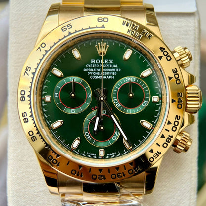 Luxury Rolex Daytona 116508-0013 Green Dial Yellow Gold Oyster