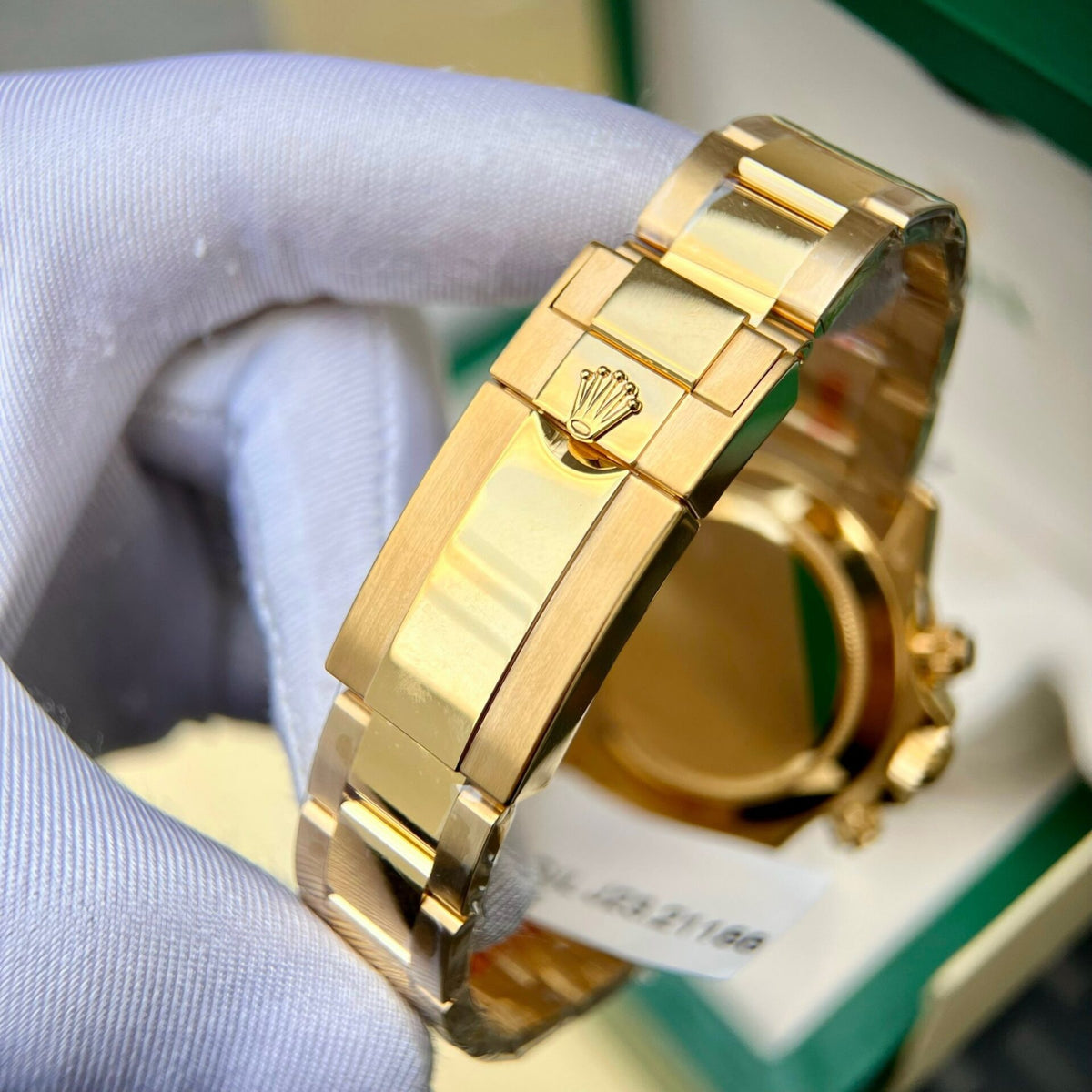 Luxury Rolex Daytona 116508-0013 Green Dial Yellow Gold Oyster