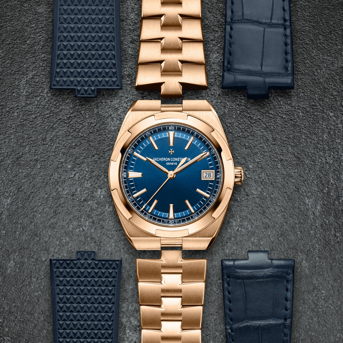 Luxury Vacheron Constantin Overseas self-winding 41 mm Pink gold, 18K 5N pink gold