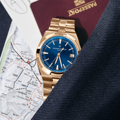 Luxury Vacheron Constantin Overseas self-winding 41 mm Pink gold, 18K 5N pink gold