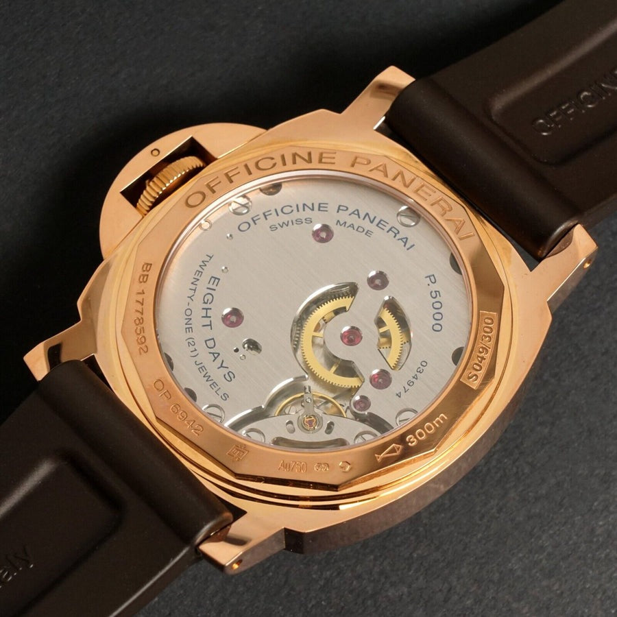 Panerai Luminor 8 Days Oro Rosso PAM511 ZF Rose Gold Brown Dial P5000
