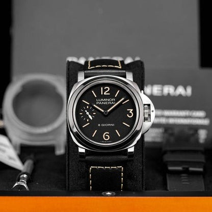 Panerai Luminor Base 8 Giorni PAM915 HWF SS Black Dial P5000