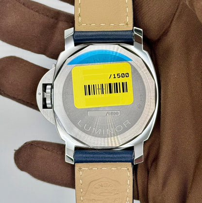 Panerai Luminor Base PAM1085 HWF SS Blue Dial Blue Leather Strap 6497