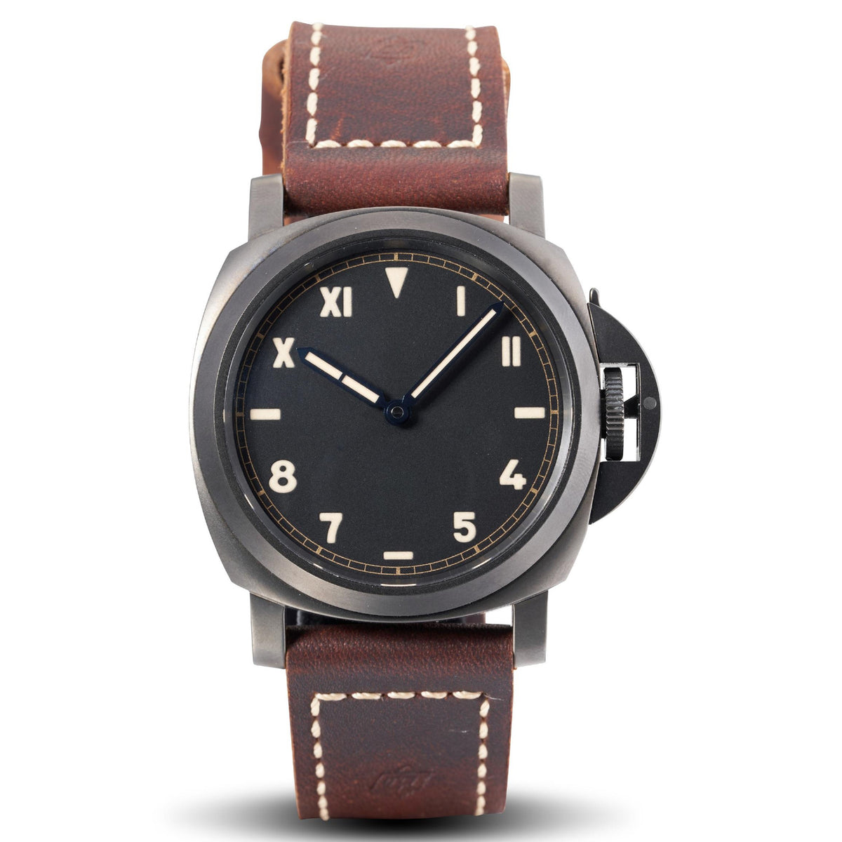 Panerai Luminor California PAM779 HWF PVD Black Dial Brown Leather Strap 6497