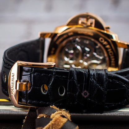 Panerai Luminor Due 3 Days Acciaio PAM677 XF Rose Gold Black Dial P1000