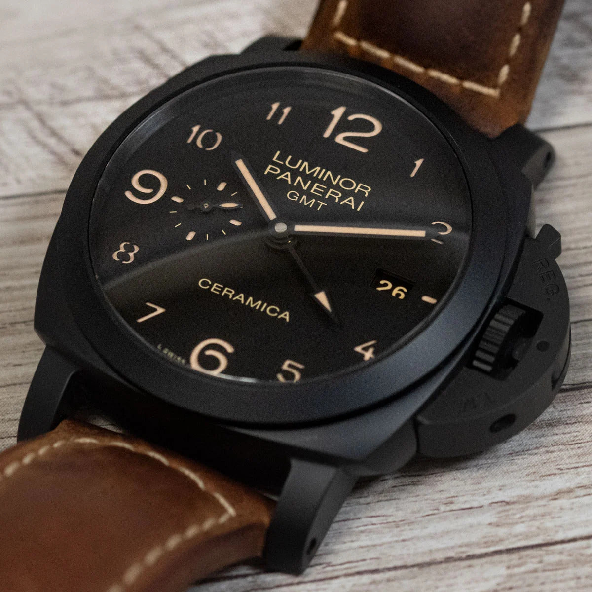 Panerai Luminor GMT 1950 3 Days PAM441 VSF Ceramic Black Dial P9001 V2