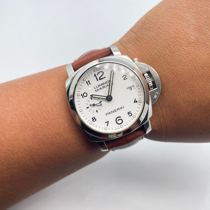 Panerai Luminor Marina 1950 3 Days Automatic Acciaio PAM 523 KWF SS White Dial P9000