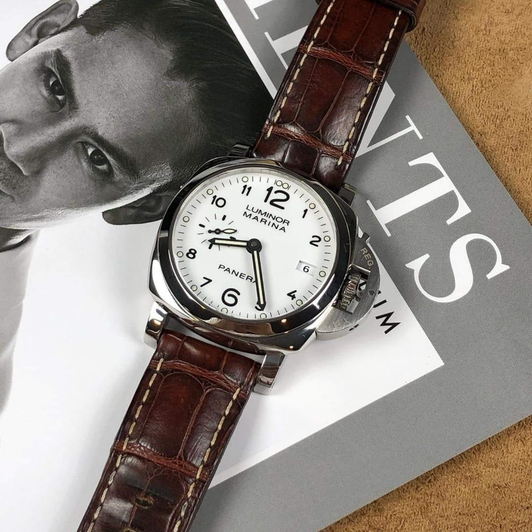 Panerai Luminor Marina 1950 3 Days Automatic Acciaio PAM 523 KWF SS White Dial P9000