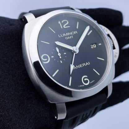 Panerai Luminor Marina 1950 3 Days GMT PAM320 VSF SS Black Dial P9001 V2
