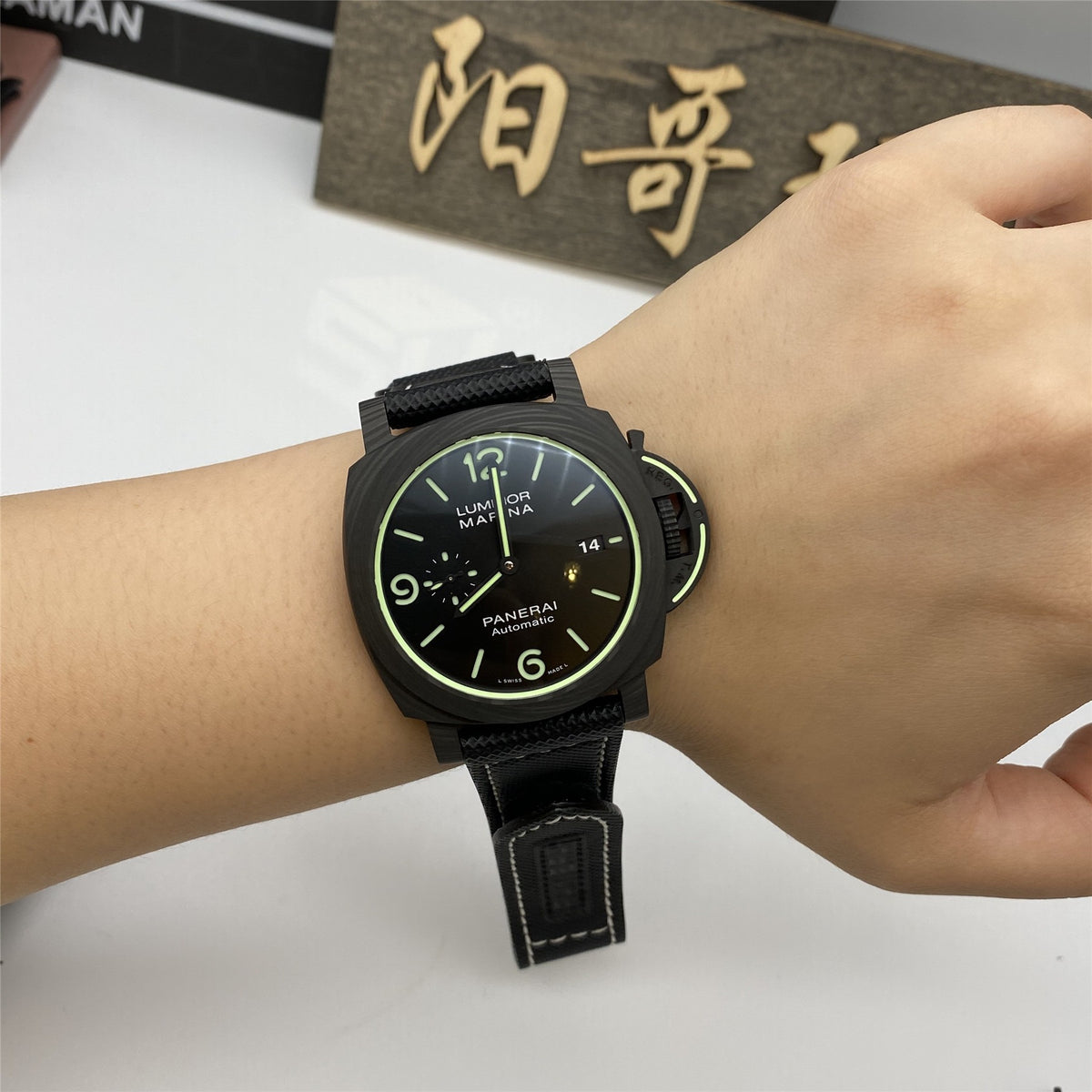 Panerai Luminor Marina Luminous Trilogy PAM1119 VSF Carbotech Anthracite Dial P9010