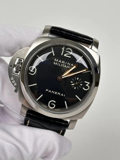 Panerai Luminor Marina Militare PAM217 H XF SS Black Dial 6497 with Y-Incabloc