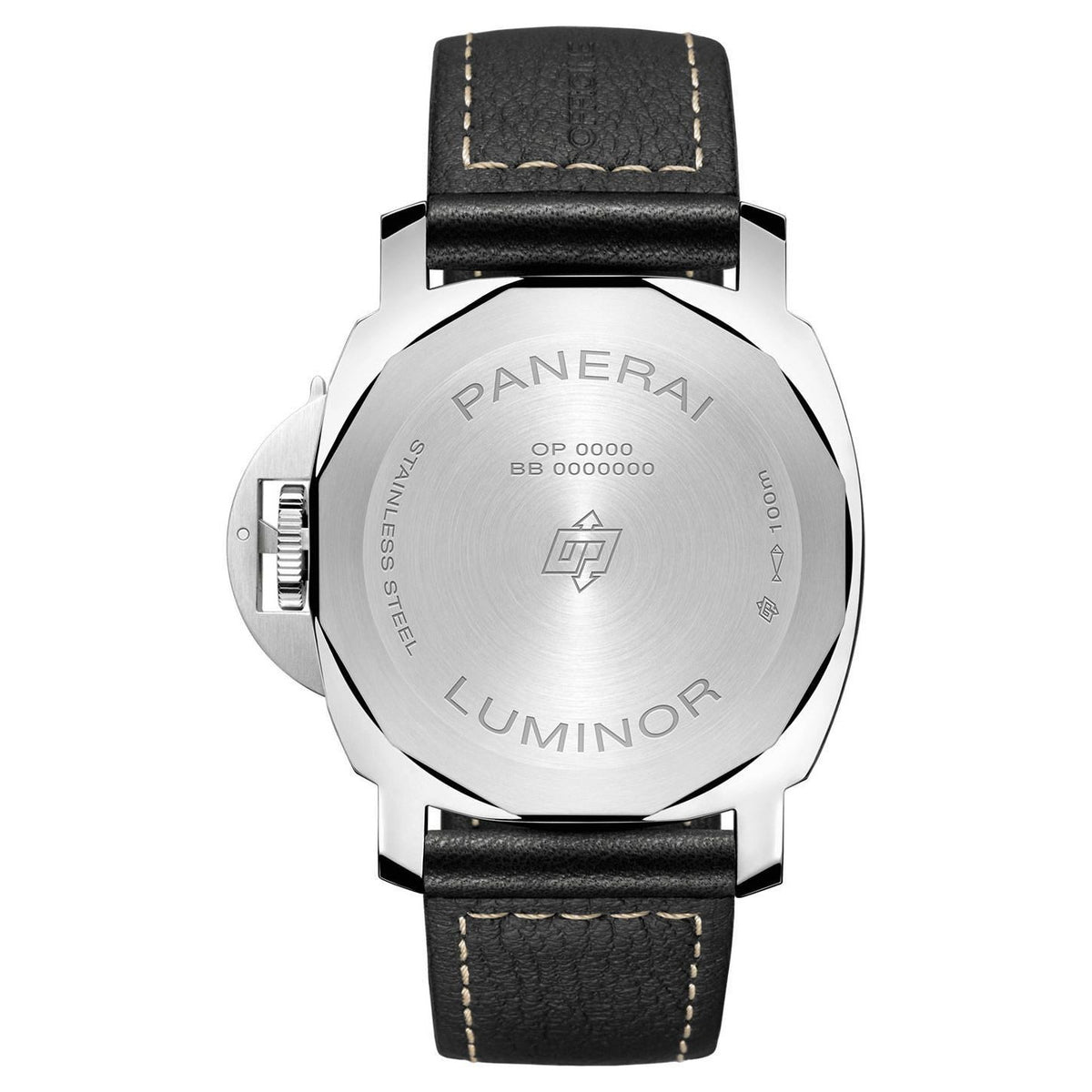 Panerai Luminor PAM1084 HWF SS Black Dial Black Leather Strap 6497