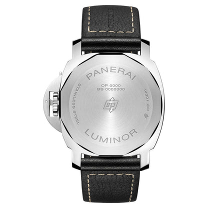 Panerai Luminor PAM1084 HWF SS Black Dial Black Leather Strap 6497