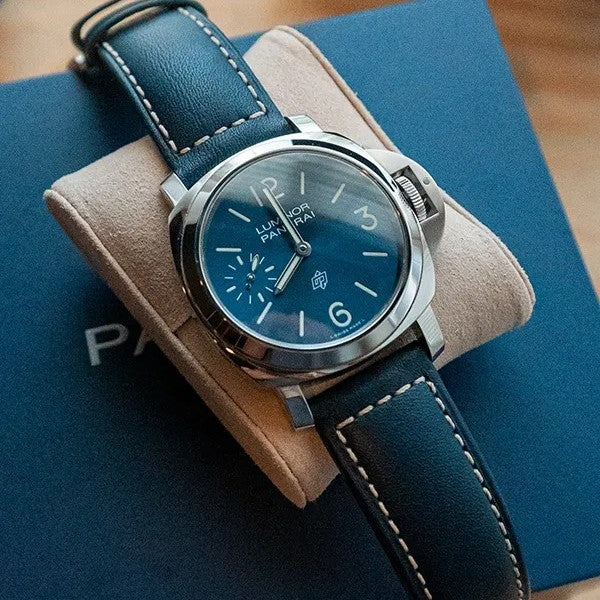 Panerai Luminor PAM1085 HWF SS Blue Dial Blue Leather Strap 6497