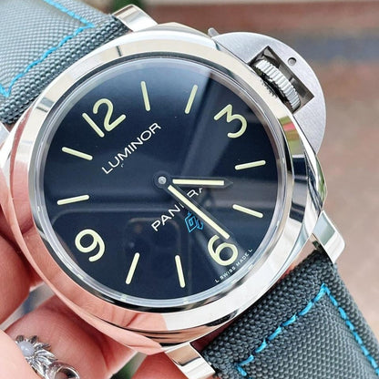 Panerai Luminor PAM774 HWF SS Black Dial Gray Nylon Strap 6497 11479