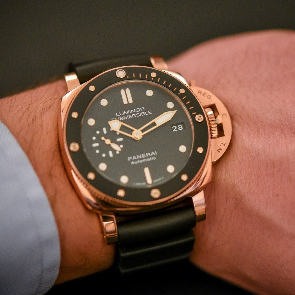 Panerai Luminor Submersible 1950 3 Days PAM684 ZF Rose Gold & Ceramic Black Dial P9010