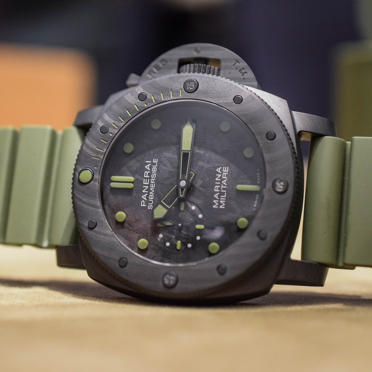 Panerai Luminor Submersible Marina Militare PAM961 VSF Carbotech Carbon Dial P9010