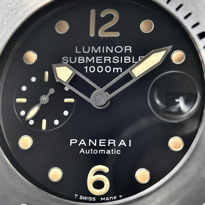 Panerai Luminor Submersible PAM00243 Date Black Automatic Men's Steel Watch