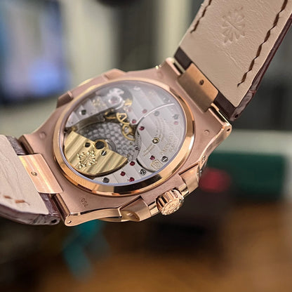 Patek Philippe Nautilus 5712 Moonphase Rose Gold Black Dial