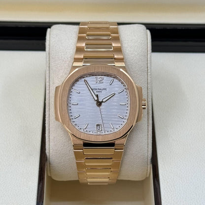 Patek Philippe Nautilus Ladies Automatic Watch, 18k Rose Gold, 35,2mm, Ref#71181R-001