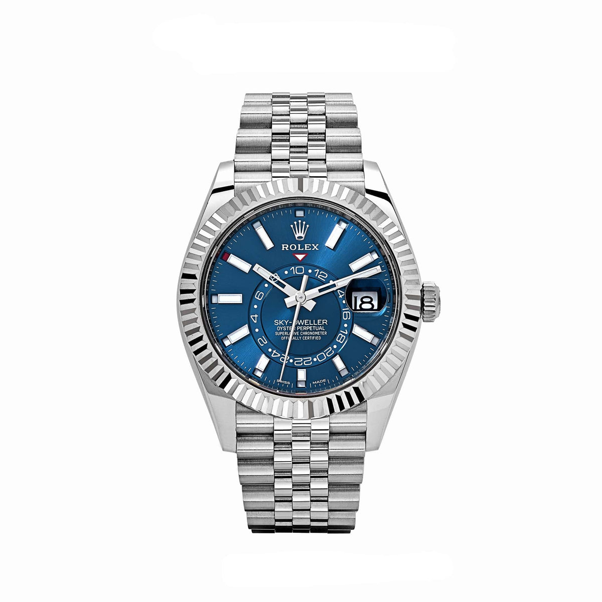 ROLEX 326934 SKY-DWELLER BLUE 42mm JUBILEE STRAP
