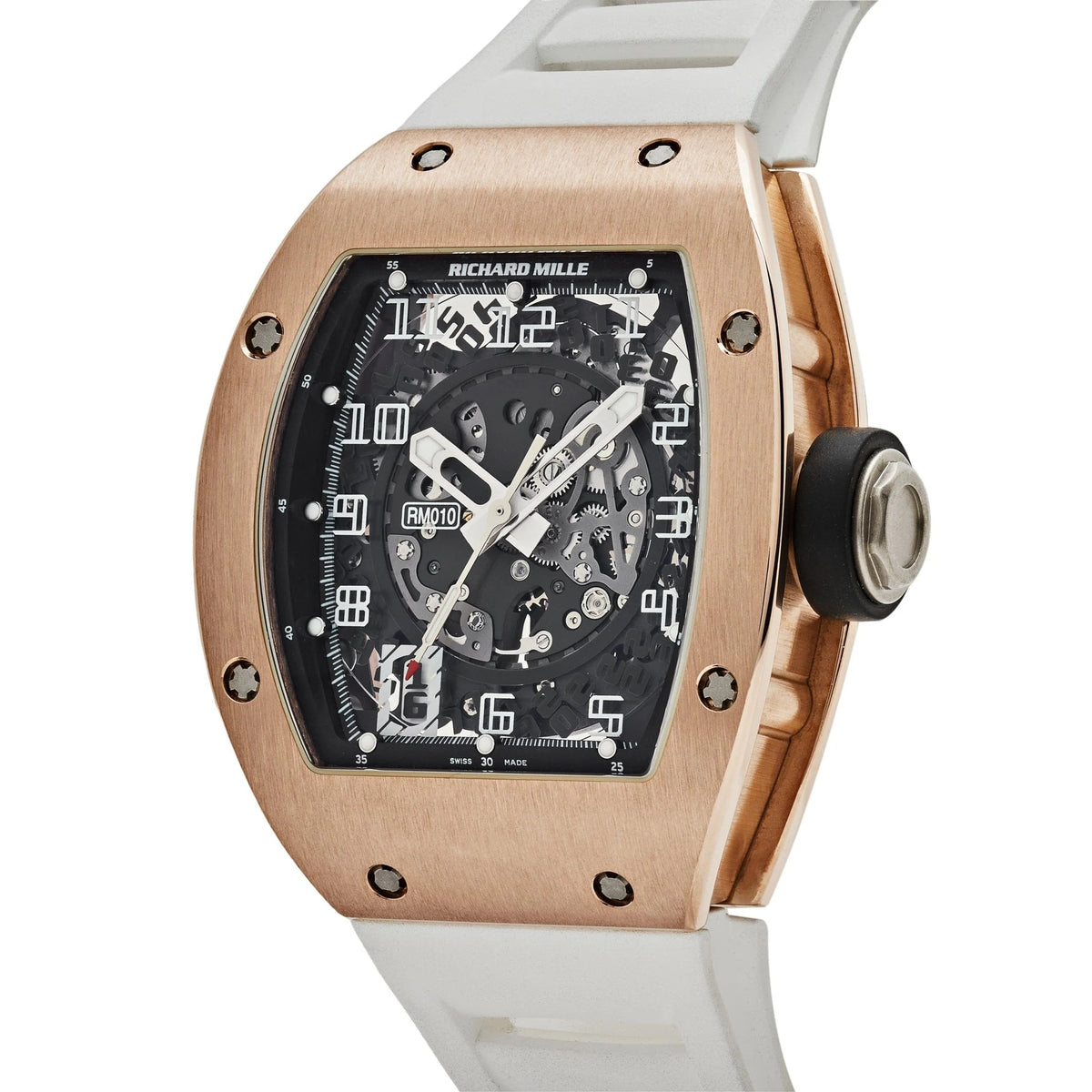 Richard Mille RM 010-015 White Rubber Strap Men Automatic