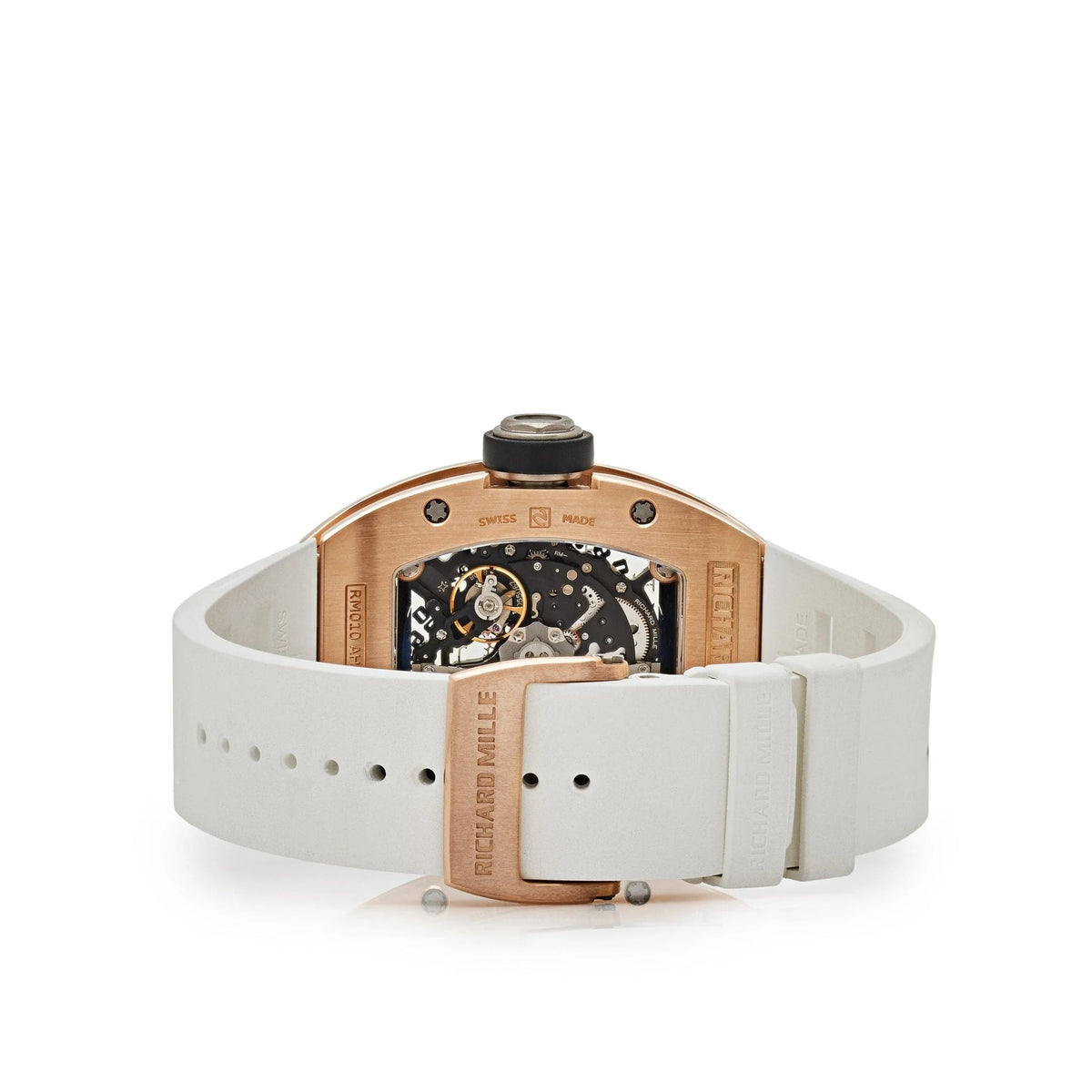 Richard Mille RM 010-015 White Rubber Strap Men Automatic