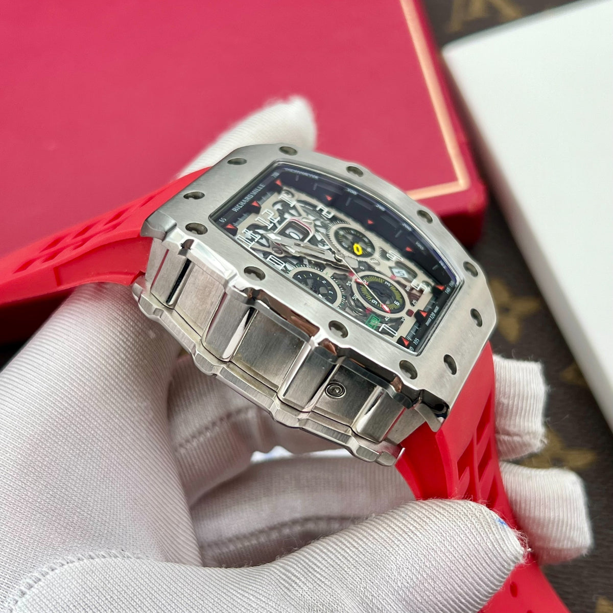 Richard Mille RM 011 Carbon Case Red Strap Titan