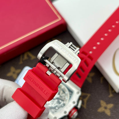 Richard Mille RM 011 Carbon Case Red Strap Titan