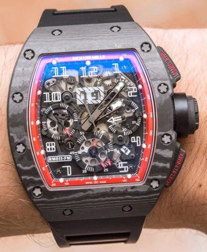 Richard Mille RM 011 Carbon Case Red Strap