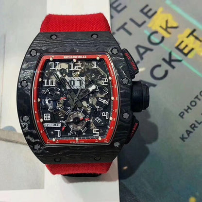 Richard Mille RM 011 Carbon Case Red Strap