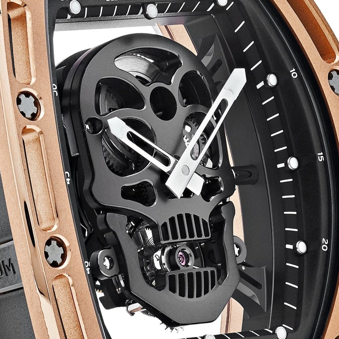 Richard Mille RM 052-013 Diamonds Skull Dial Rose Gold Men Watch